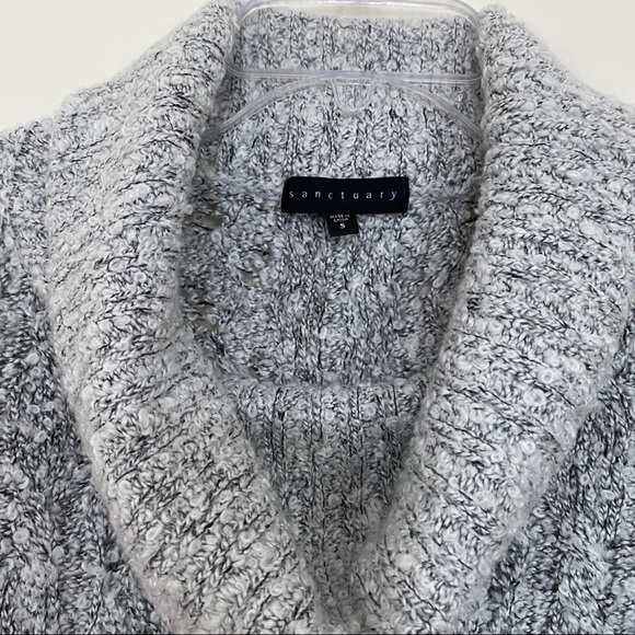 Sanctuary Grey Tweed Cowl Neck Sweater - Picture 2 of 4